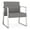 Castillo Metal, variant on Waterfall Reception Waiting Oversize Guest Chair / Silver Steel / Black