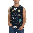 thumbnail image 3 of Uemuo Space Pattern Men's Sleeveless T-Shirt,Muscle Athletic Tank Top, Moisture-wicking Quick-dry Breathable Classic Tee Top for Gym Run Outdoor Sports-Small, 3 of 8