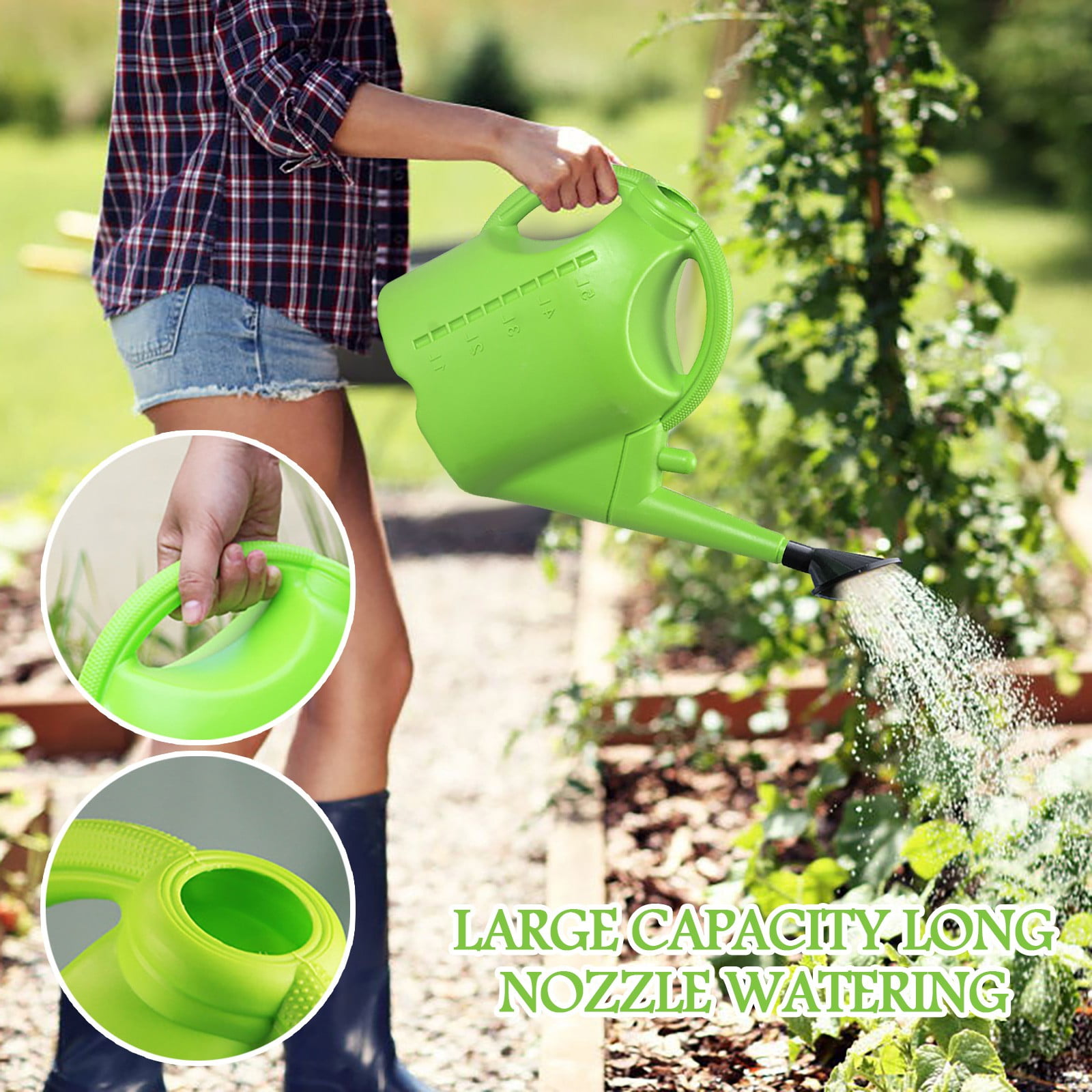 kjfeif 5L Detachable Watering Can Large Capacity Watering Can for Indoor Outdoor Garden, Large Plastic Watering Can for Garden Flowers Plants