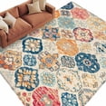 thumbnail image 2 of Boho Morocco Area Rug 6x9 FT, Non Slip Living Room Throw Carpet, Retro Farmhouse Ethnic Neutral Aesthetic Washable Soft Large Floor Carpet Non-Shedding Rug for Bedroom Dining Room Play Room, 2 of 9
