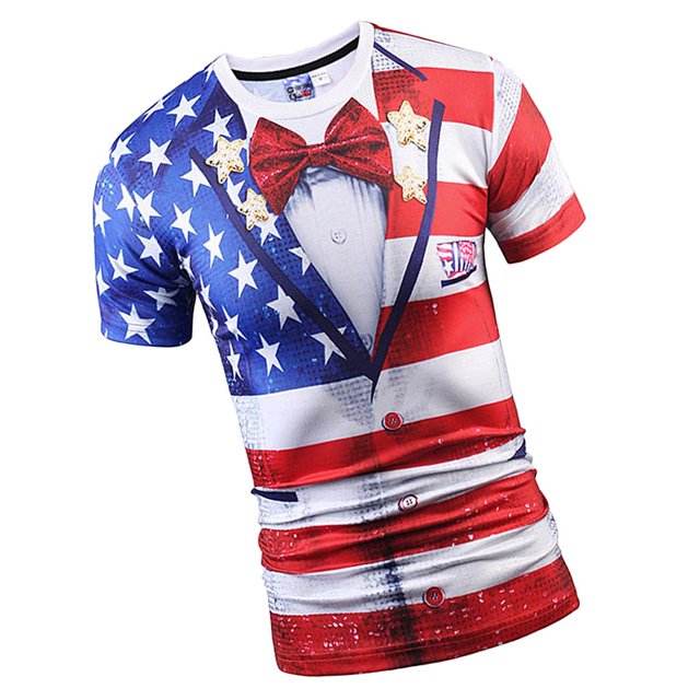 Camisetas de casual con estampado gráfico 3d unisex - Eagle Print 2XL Colco Camiseta para hombre 3D