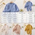 thumbnail image 3 of Mnyotv Infants Baby Clothes Long Sleeve Cotton Jumpsuits and Hats Newborn Spring Fall Outfits Size 6-12 Months, 3 of 5