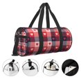 thumbnail image 3 of Balery Heart Plaid Bolsa de Gimnasio para Mujeres y Hombres, Bolsa de Viaje Impermeable, Bolsa de Fin de Semana con Compartimento para Zapatos y Bolsillo Húmedo, 3 of 6