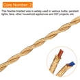thumbnail image 3 of Unique Bargains Twisted Cloth Covered Wire 2Core 18AWG 3.0m/9.84ft Cable,Light Gold Tone, 3 of 5