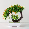 thumbnail image 5 of Artificial Plants Bonsai Simulated Tree Potted Plants Fake Flowers Table Potted Ornaments, 5 of 5