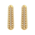 thumbnail image 2 of 1/2 Carat Diamond Hoop Earrings in 14K Yellow Gold (I1-I2 Clarity), 2 of 3