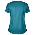thumbnail image 2 of Panda Uniform by HeedFit Women’s Hem V-Neck Stretchable Scrub Top – XS Teal, 2 of 4