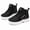 Black, variant on Women's Fur Lined Combat Boots, Lace Up Platform Winter Ankle Booties, Chunky Heel