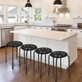 thumbnail image 2 of Stack Stools COSTWAY, paquete de 6, 44,45 cm, plástico con estructura de metal, 2 of 9
