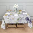 thumbnail image 5 of 60x60 Inch Waterproof Square Tablecloth, Thickened Polyester Table Cover for Dining & Parties, Floral Print, 5 of 6