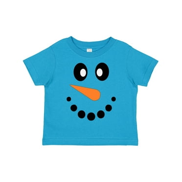 Inktastic Cute Smiling Snowman Face with Carrot Nose Boys or Girls Toddler T-Shirt