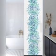 thumbnail image 3 of Teal Blue Eucalyptus Leaves Window Privacy Film, Spring Summer Botanical Floral Static Cling UV Sun Blocking Heat Control Window Tint, Non-Adhesive One Way Windows Privacy Cover 17.7''x78.7'', 3 of 7