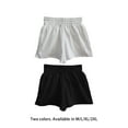 thumbnail image 3 of Qarigey Pantalones cortos de algodón y poliéster para mujer, Color sólido, reemplazo de adelgazamiento, informal, verano, para chicas, Prendas para la parte inferior del cuerpo Blanco METRO, 3 of 6
