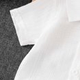 thumbnail image 4 of GCETTIC Toddler Baby Boys Summer Outfits Short Sleeve Solid Color T-Shirt Tops Shorts Sets 2Pcs Baby Boys Cotton Clothes White 2-3 Years, 4 of 6