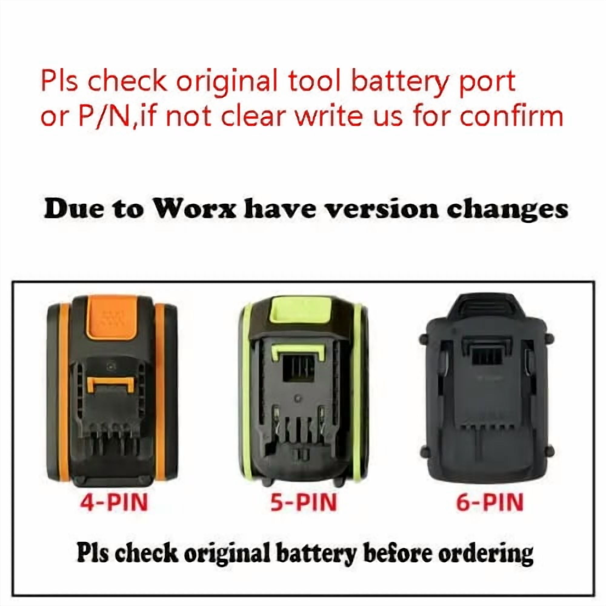 Battery adapter for Ma*kita 18v Battery use on Worx-5Pin Power tools