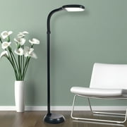 Lavish Home Natural Sunlight LED Floor Lamp with Bendable Neck 60 Inch (Black)