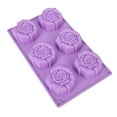 thumbnail image 4 of Kitchen Cake Mold Silicone 6-Grid Flower Mousse Mould Non-Stick Pastry Mould Tray DIY Baking Tool Color Random, 4 of 9