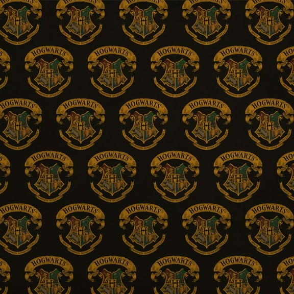 Harry Potter Ilustrated Hogwart's Crest Premium Kraft Roll Gift Wrap Wrapping Paper