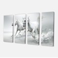 thumbnail image 2 of Running White Horses - Animal Canvas Art Print, 2 of 3