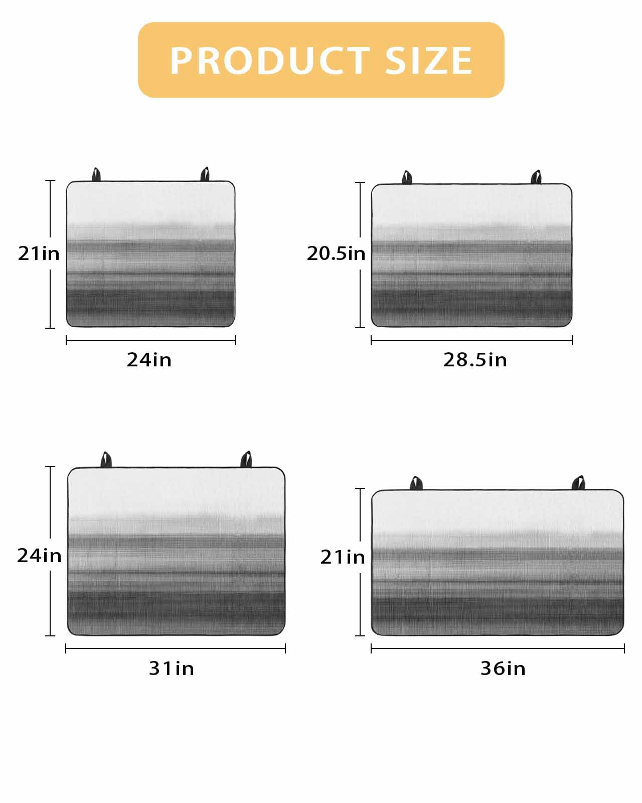 nqOlkjepod Large Induction Cooktop Protector Mat 36"x21", Black White Ombre Stove Top Covers for Electric Stove, Vintage Minimalism Abstract Stripes Stove Burner Cover Mats, Glass Top Stove Cover