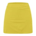 thumbnail image 5 of ZACPNCV Girl's Skorts Tummy Control Skorts Dressy Casual High Waist Athletic Shorts Skirts Yellow 12-13 Years, 5 of 7