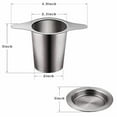 thumbnail image 3 of Yoassi Extra Fine FDA Approved 18/8 Stainless Steel Tea Infuser Mesh Strainer Water Filter with Large Capacity & Perfect Size Double Handles for Hanging on Teapots, Mugs, Cups, 3 of 7