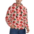 thumbnail image 2 of Kdxio Tomatoes Print Mens Casual Hooded Collar Drawstring Hoodies Pullover Sweatshirts Casual Long Sleeve Shirts-4X-Large, 2 of 7