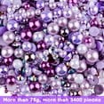 thumbnail image 4 of Kikonoke Kit de diamantes de imitación de perlas de resina de 75 g, medias perlas de 3 a 10 mm y diamantes de imitación con parte posterior plana de 2 a 6 mm para decoración de uñas, zapatos, ropa, va, 4 of 4