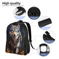 thumbnail image 5 of Fotbe Oil Painting Tribal Wolf Travel Laptop Backpack, Business Slim Sturdy Laptops Backpack, Water Resistant College School Computer Bag Gift for Men & Women Fits 15.6 Inch Notebook, 5 of 8