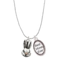 thumbnail image 1 of Delight Jewelry Antiqued Bunny Head Best Mom Ever Charm Necklace, 1 of 4