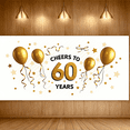 thumbnail image 6 of Glamorous Glittery 60 Years Celebration Banner Backdrop Party Supplies for 60th Birthday Decorations Photography Props Party Background Decors, 6 of 8