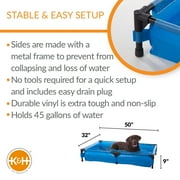 K&H Pet Products Dog Pool & Pet Bath Blue X-Large 50 X 32 X 9 Inches