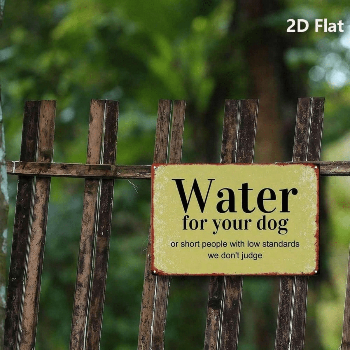 Dog Drinking Reminder Metal Sign, Rustproof" UV Resistant Iron Wall Art, Durable Unframed 2D Flat Decor With Slogan