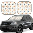 thumbnail image 1 of Wukai Corgi Dog And Heart Car Front Windshield Sun Shade,Sun Visor Shield Block Automotive Interior Protector Blocks UV Rays-Large, 1 of 6