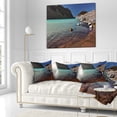 thumbnail image 2 of Designart Bright Blue Waters of Mountain Lake - Landscape Printed Throw Pillow - 16x16, 2 of 4