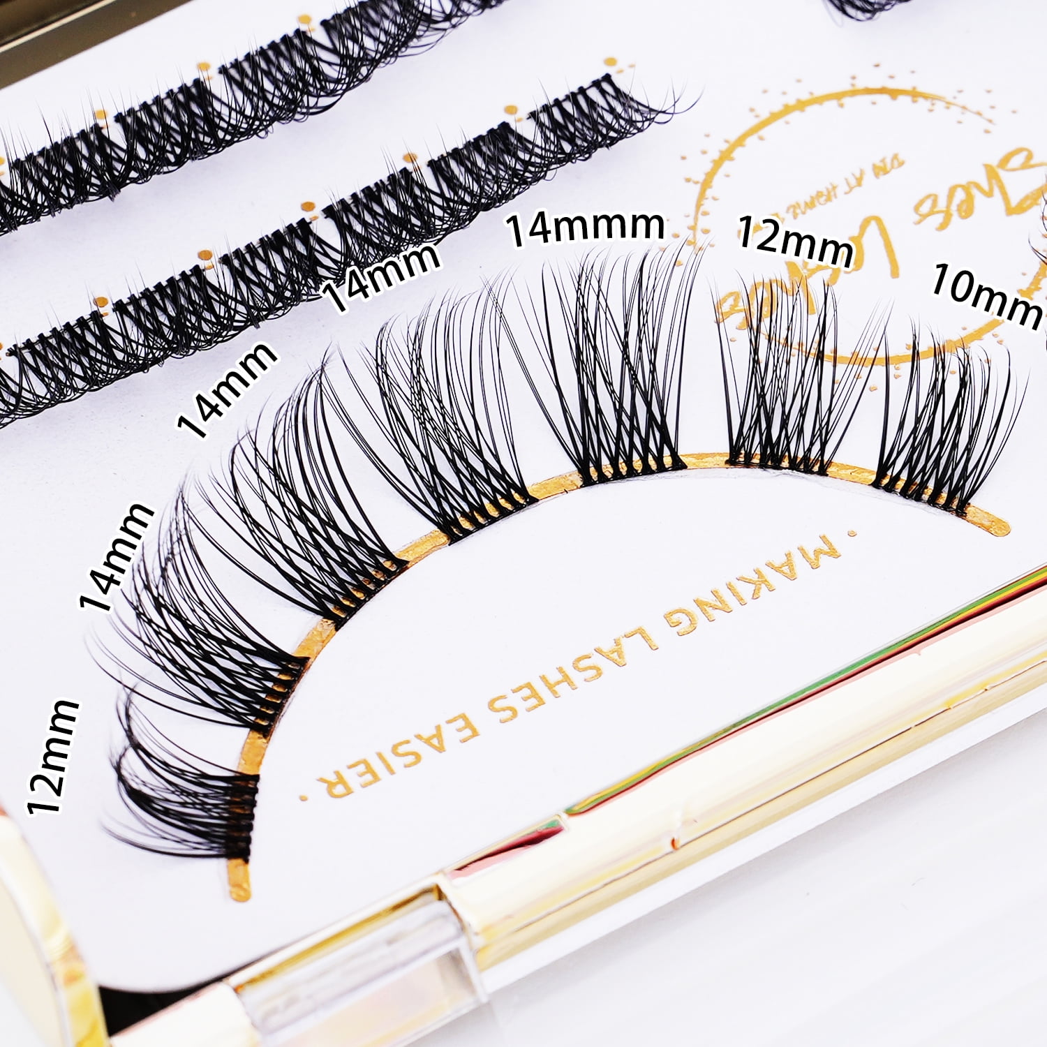 Customized CL Series DIY Eyelash Extension Luxury Pre-cut Clusters Individual Cluster DIY Lash Fluffy False Eyelashes