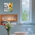 thumbnail image 5 of Canvas Print Wall Art Oil Paintings Farmhouse Sunflower Floral Bee Picture Prints Artwork for Living Room Kitchen Bathroom Bedroom,Stretched and Framed Ready to Hang,Sweet Home Text on White Wood, 5 of 9