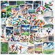 thumbnail image 1 of 50 pegatinas de fútbol para botellas de agua, ordenadores portátiles y monopatines, 1 of 2