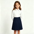 thumbnail image 4 of Diufon School Uniform Pleated Skirts for Girls Elastic Waist Pull On A-Line Midi Skirt Back-to-School Performance Skirts, 4 of 10