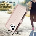 thumbnail image 3 of Allytechgroup for iPhone 13 Pro Max Wallet Phone Case with Hand Wrist, Flip Cover Kickstand Folio Shockproof Protective Cards Slots Wallet Case Cover for iPhone 13 Pro Max, Gold, 3 of 7