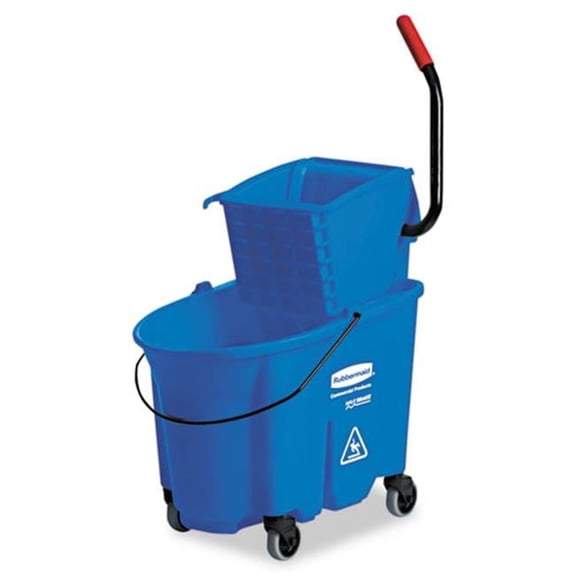 Rubbermaid Commercial Products  WaveBrake Side-Press Wringer And Bucket Combo - Blue