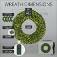thumbnail image 5 of Red Sleigh Sequoia Fir Commercial-Grade Traditional Christmas Wreath and Matching Christmas Garland Greenery (60" Wreath, Warm White LED Lights), 5 of 7
