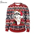 thumbnail image 4 of Chándal de cuello redondo para hombre, sudaderas Unisex con estampado de Calavera, ropa de calle de Navidad fea, ropa Vintage para hombre, 4 of 4