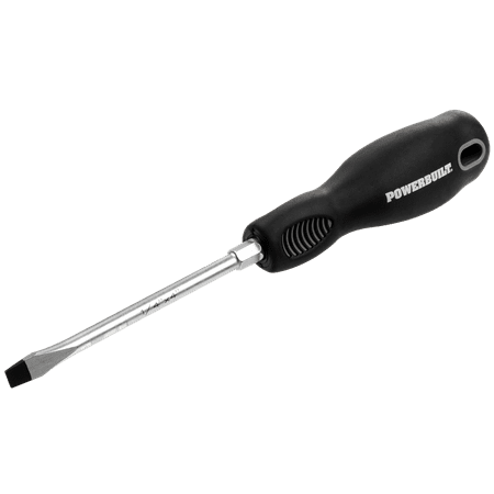 

Powerbuilt 1/4 x 4 Inch Slotted Screwdriver with Double Injection Handle - 646134