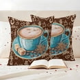 thumbnail image 3 of Outdoor Pillow Covers Country Coffee Sugar Blue Cup Waterproof Pillow Cases 24x24 Set of 2, Farmhouse Graffiti Art Brown Back Throw Pillow Cover Pillowcase for Patio Balcony Couch Garden, 3 of 9