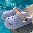 thumbnail image 2 of Sandalias de mujer con agujeros de primavera, nuevas sandalias de interior antideslizantes con suela blanda de EVA, cómodas sandalias de playa y jardín con suela gruesa, sandalias de verano, 2 of 5