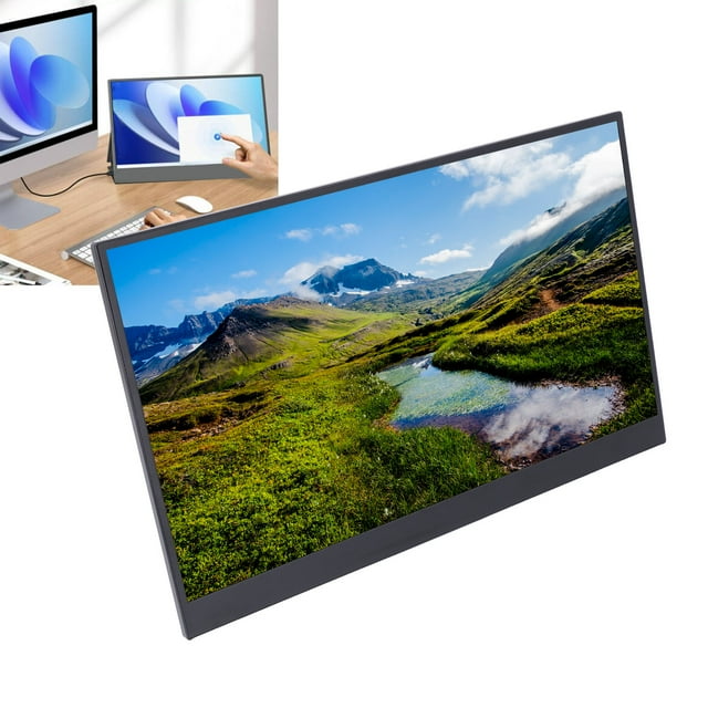 Pantalla Táctil, 15.6 Pulgadas Delgada 16: 9 Touch Display Fácil de Instalar para Los Teléfonos Inteligentes Consolas de Juegos
