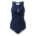 thumbnail image 4 of Aayomet Maillot de Bain Femme Bikini Triangle (Marine, m), 4 of 5