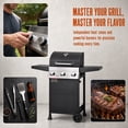 thumbnail image 6 of 3‑Burner Propane Gas Grill 36000 BTU Stainless Steel BBQ Grill, 338 Sq.In Cooking Area with Warming Rack Freestanding Outdoor Grill for Patio Backyard Garden Cooking, 6 of 18