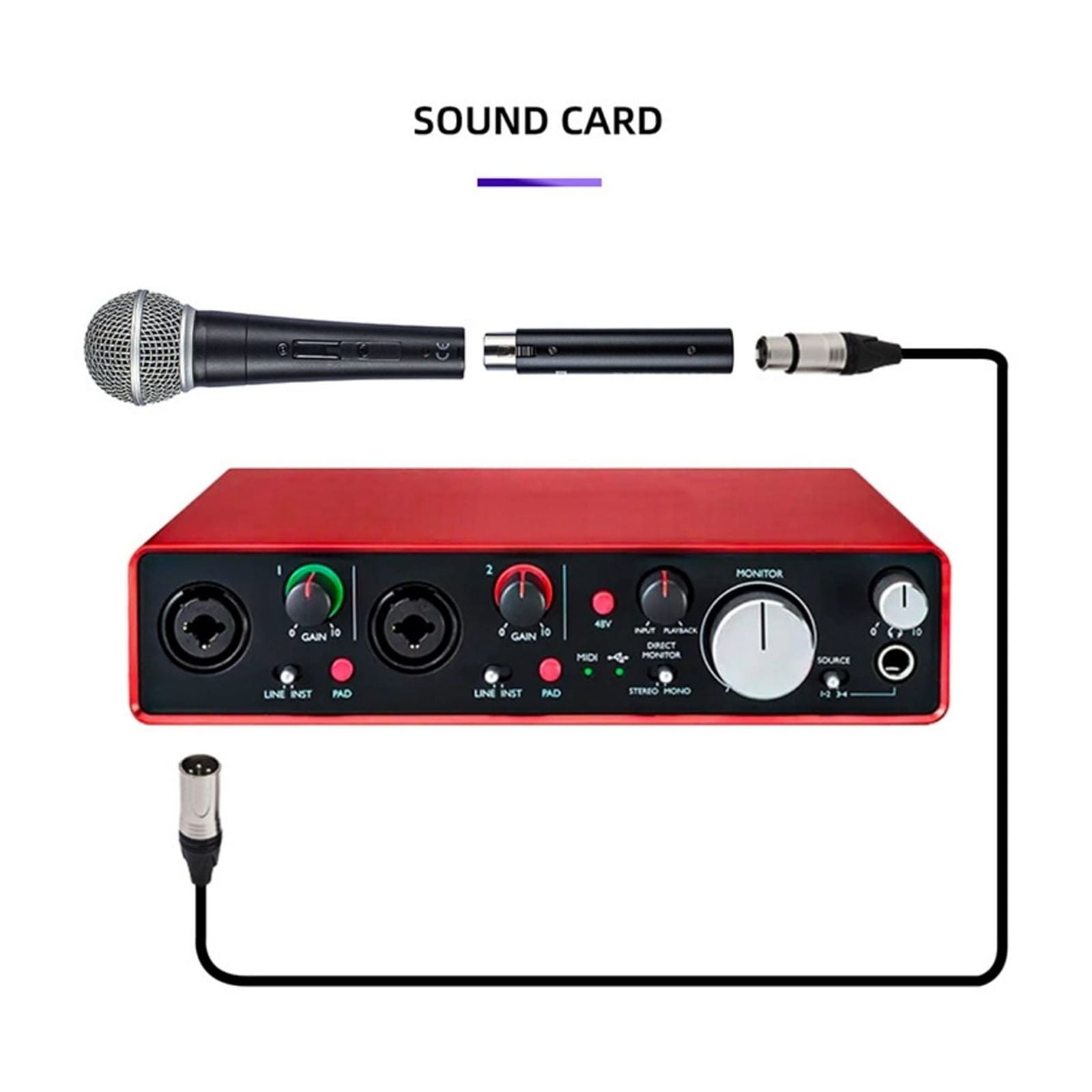 CSYANXING Studio Grade Microphone Preamp Inline 28DB Gain XLR for Vocal Recording Instrument Performance